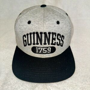 Guinness 1759 Hat American Needle Snapback Cap Grey Black Green Underbrim